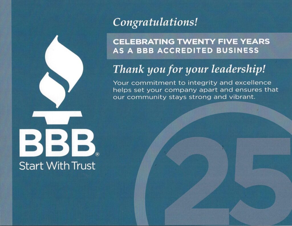 A Jenkins Inc - BBB 25-Year Award